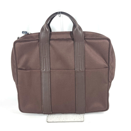 HERMES Business bag Nylon Brown Shoulder Acapulco Odinatur mens Used Authentic