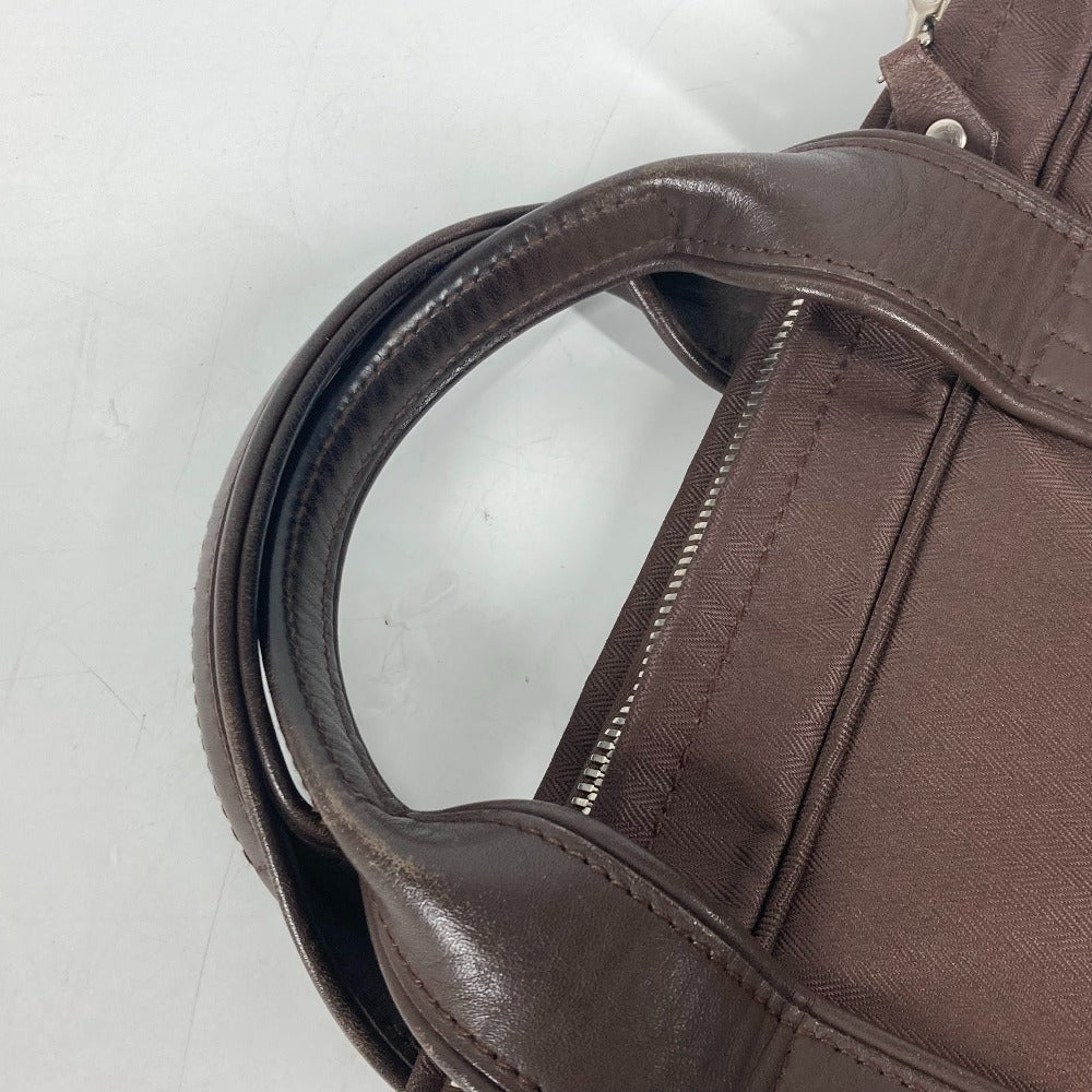 HERMES Business bag Nylon Brown Shoulder Acapulco Odinatur mens Used Authentic