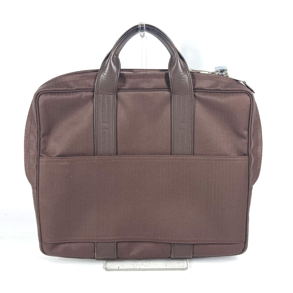 HERMES Business bag Nylon Brown Shoulder Acapulco Odinatur mens Used Authentic