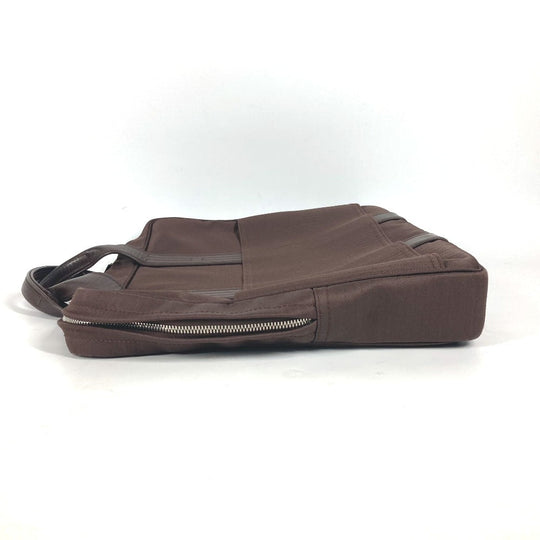 HERMES Business bag Nylon Brown Shoulder Acapulco Odinatur mens Used Authentic