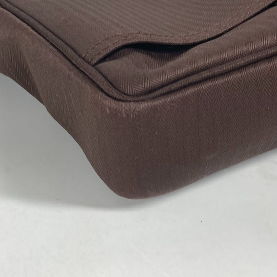 HERMES Business bag Nylon Brown Shoulder Acapulco Odinatur mens Used Authentic
