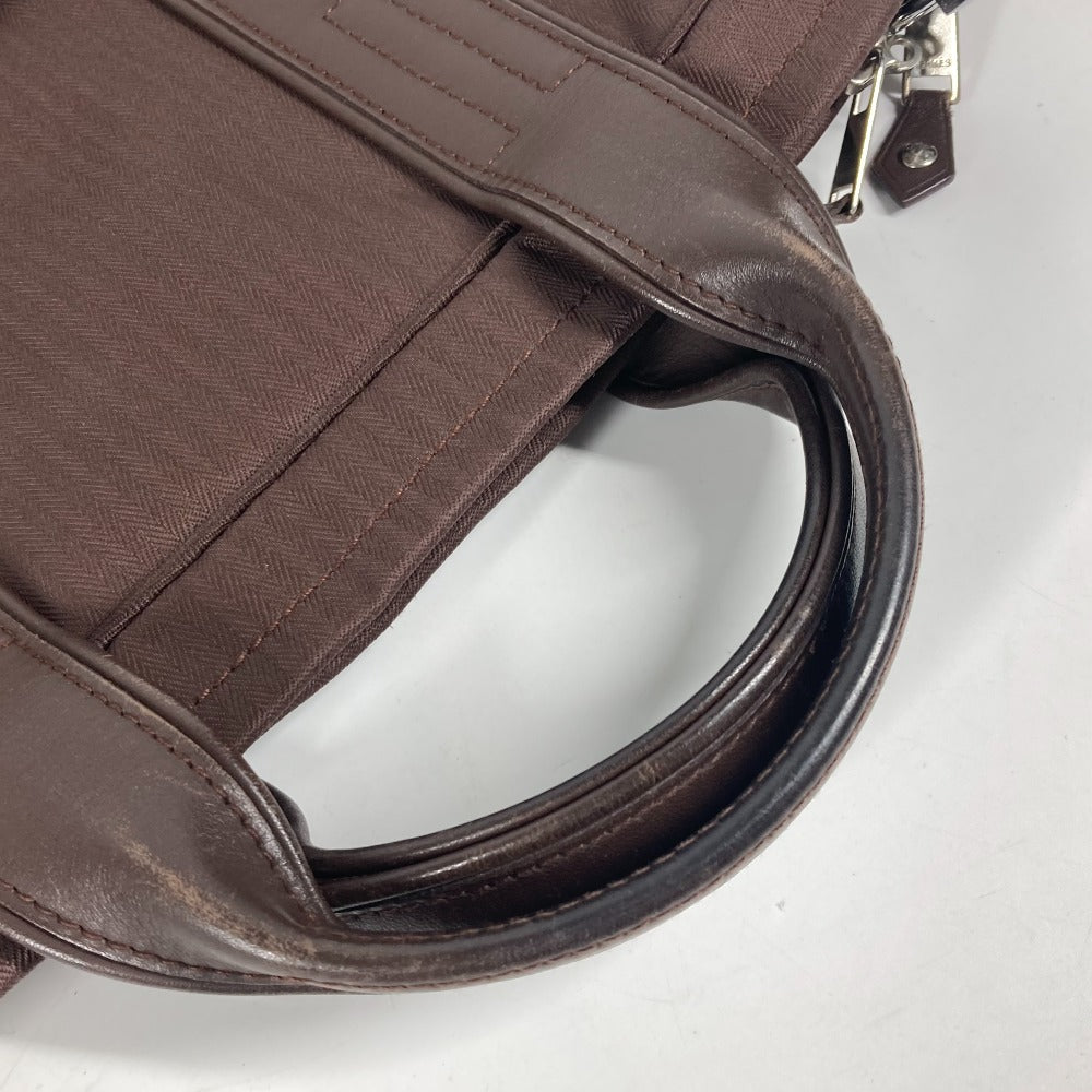 HERMES Business bag Nylon Brown Shoulder Acapulco Odinatur mens Used Authentic