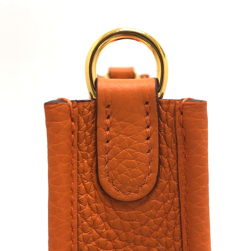 HERMES Shoulder Bag Taurillon Clemence Orange Evelyn TPM Women Used Authentic
