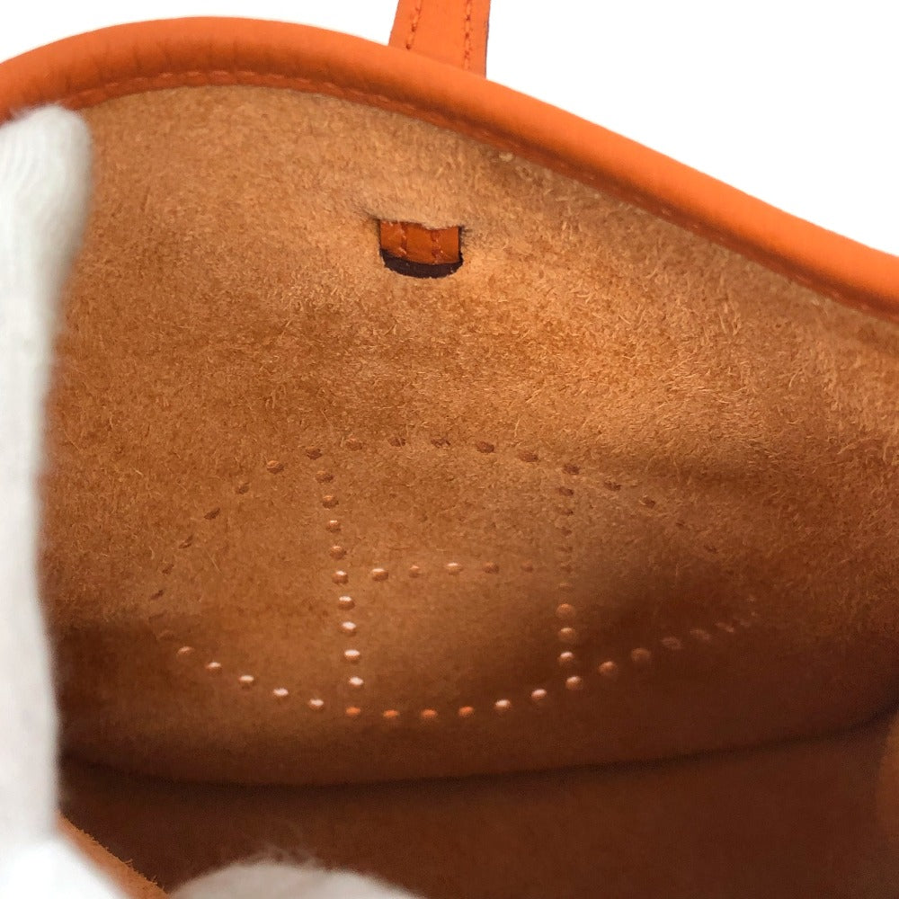 HERMES Shoulder Bag Taurillon Clemence Orange Evelyn TPM Women Used Authentic