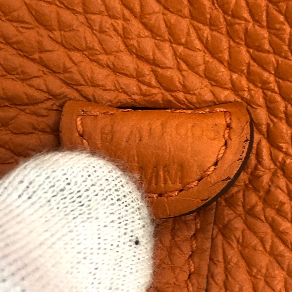 HERMES Shoulder Bag Taurillon Clemence Orange Evelyn TPM Women Used Authentic