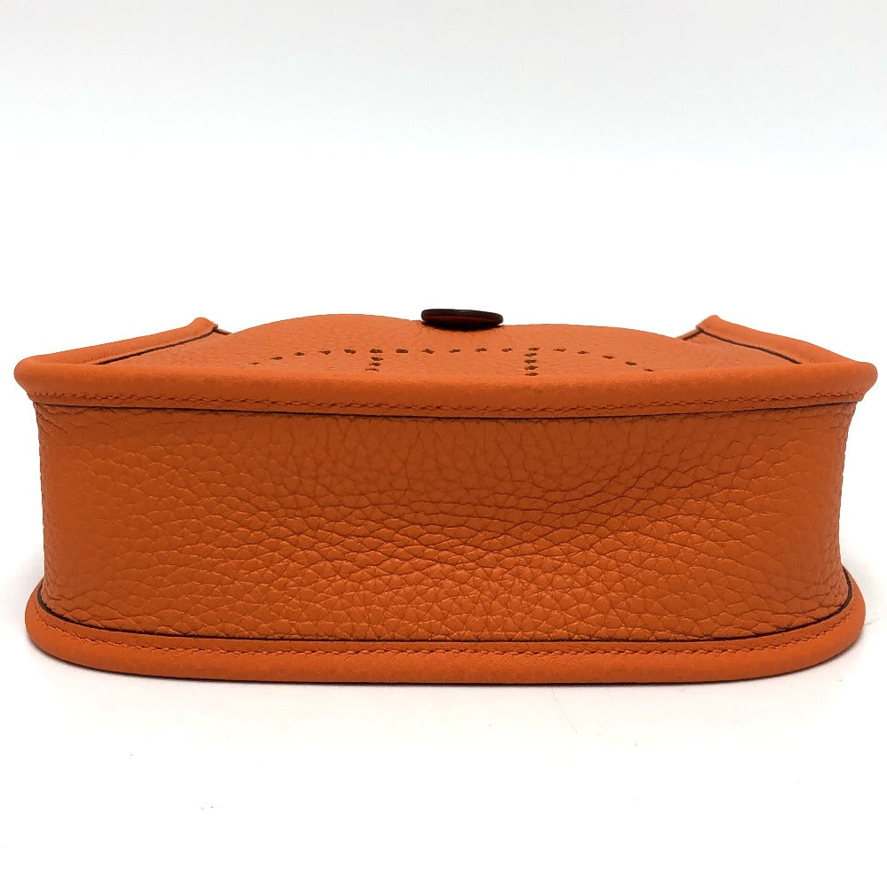 HERMES Shoulder Bag Taurillon Clemence Orange Evelyn TPM Women Used Authentic