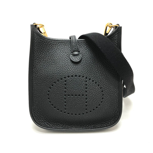 HERMES Shoulder Bag H069426CK Taurillon Clemence black Evelyn TPM Amazone