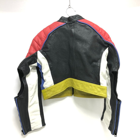 DIESEL Jacket leather multicolor Riders Women XXS Used Authentic