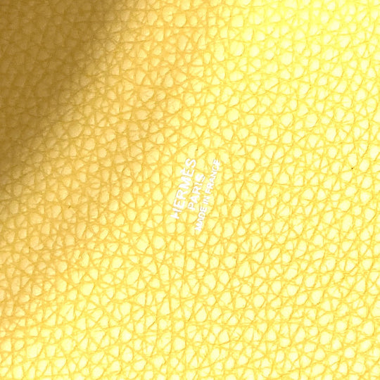 HERMES Handbag Taurillon Clemence yellow Picotin Lock MM 22 Women Used Authentic