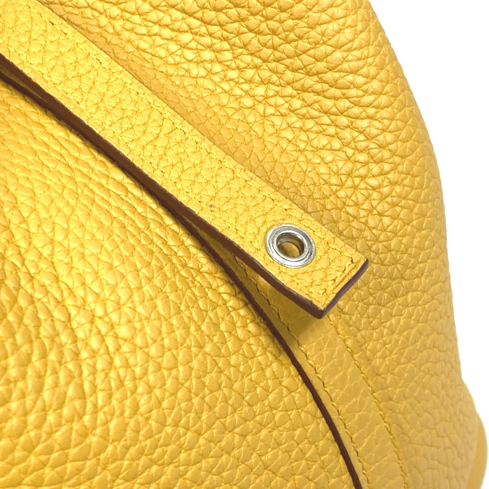 HERMES Handbag Taurillon Clemence yellow Picotin Lock MM 22 Women Used Authentic