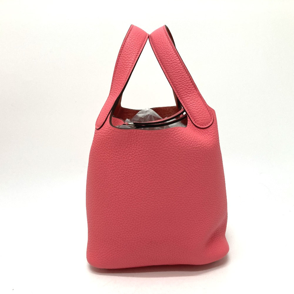 HERMES Handbag Taurillon Clemence pink Picotan Lock PM Women Used Authentic