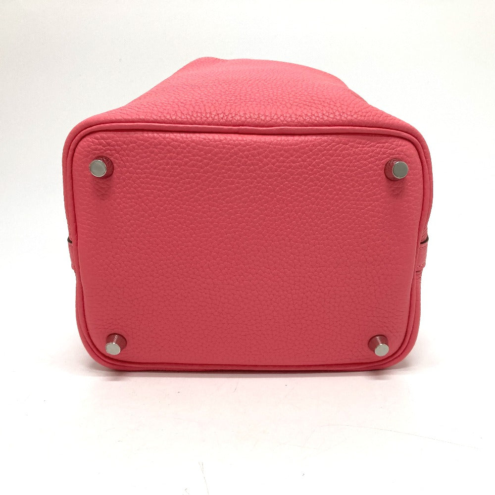 HERMES Handbag Taurillon Clemence pink Picotan Lock PM Women Used Authentic