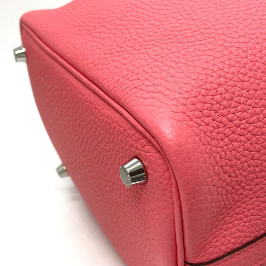 HERMES Handbag Taurillon Clemence pink Picotan Lock PM Women Used Authentic