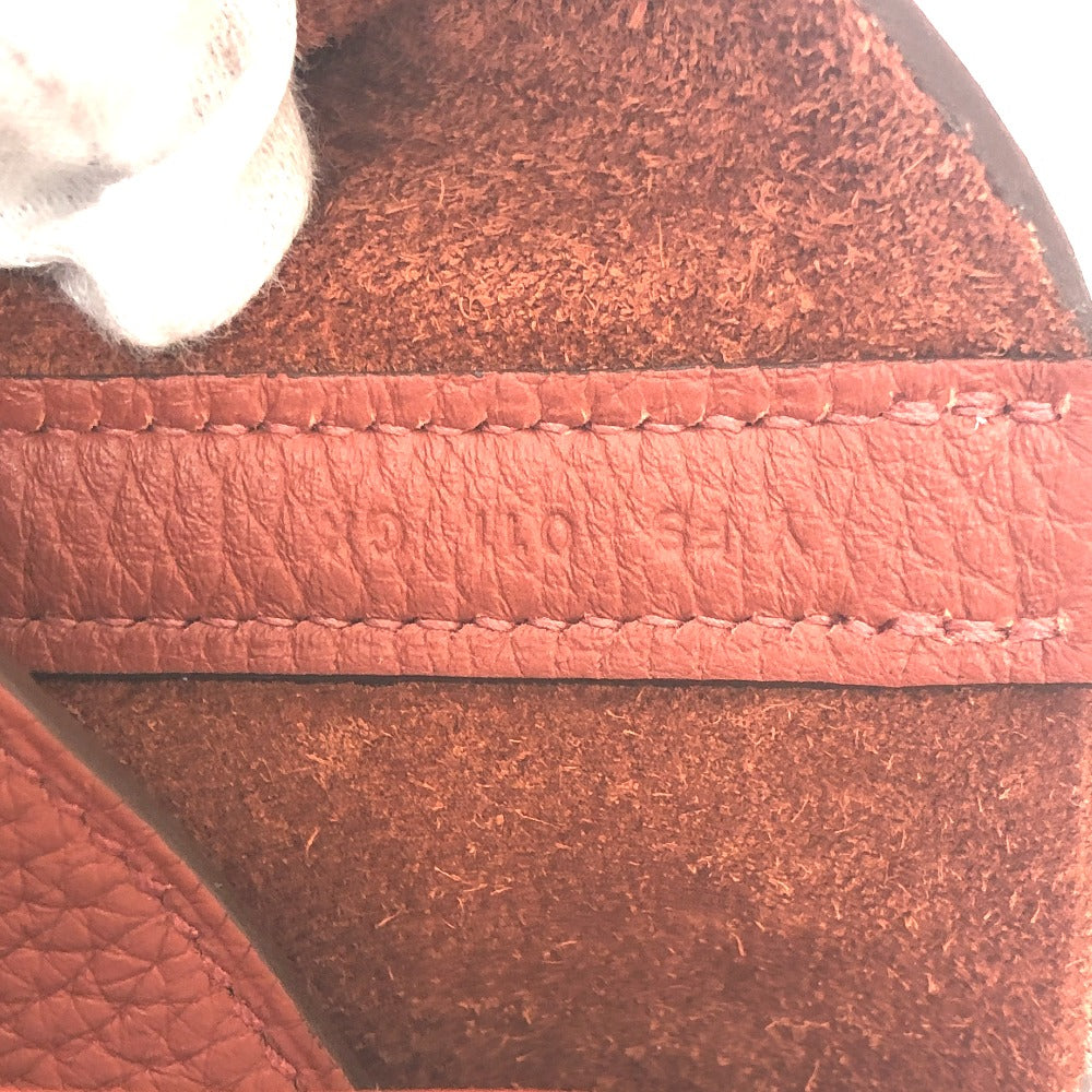 HERMES Handbag Taurillon Clemence Red Picotan Lock PM