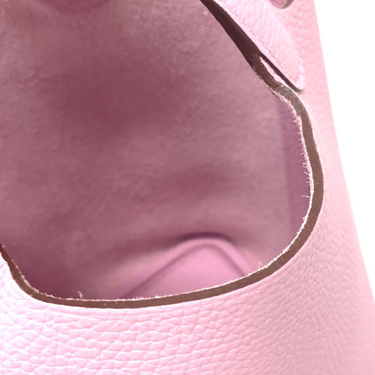HERMES Handbag Taurillon Clemence pink Picotan Lock PM