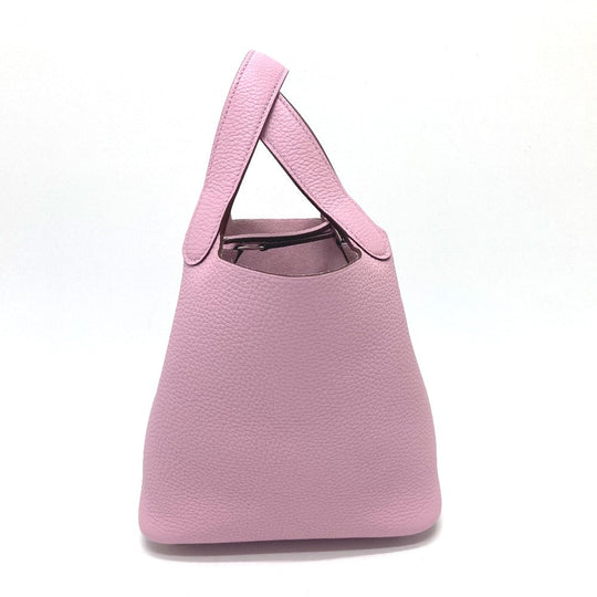 HERMES Handbag Taurillon Clemence pink Picotan Lock PM