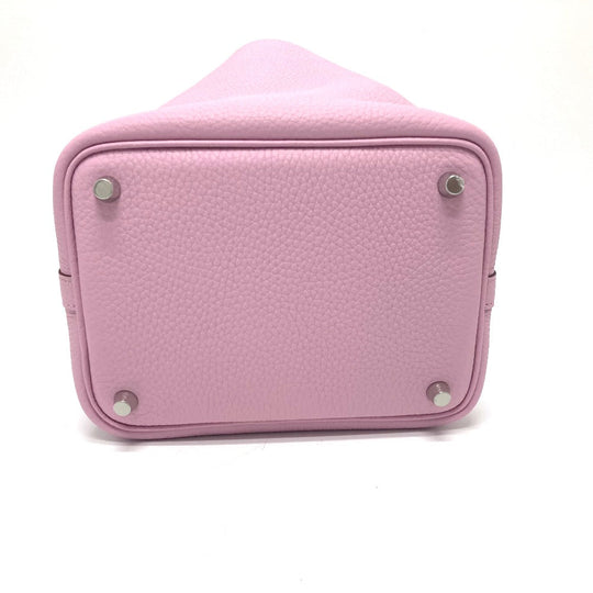 HERMES Handbag Taurillon Clemence pink Picotan Lock PM
