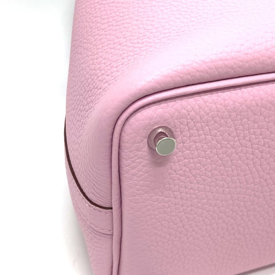 HERMES Handbag Taurillon Clemence pink Picotan Lock PM