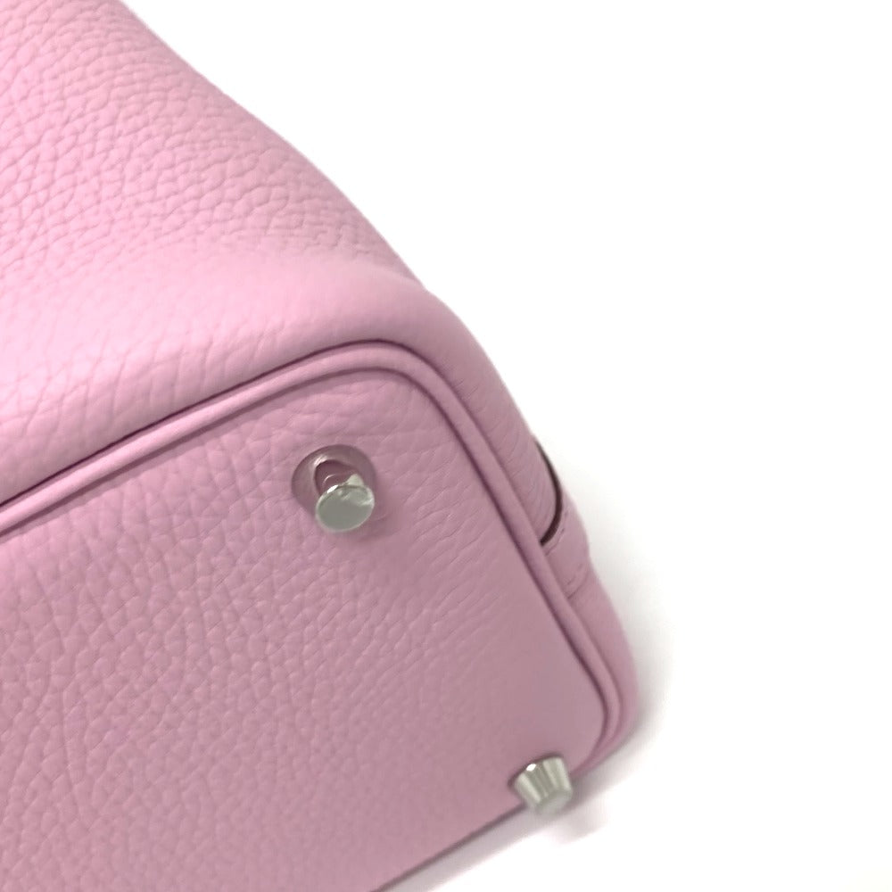 HERMES Handbag Taurillon Clemence pink Picotan Lock PM
