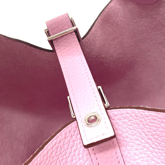 HERMES Handbag Taurillon Clemence pink Picotan Lock PM