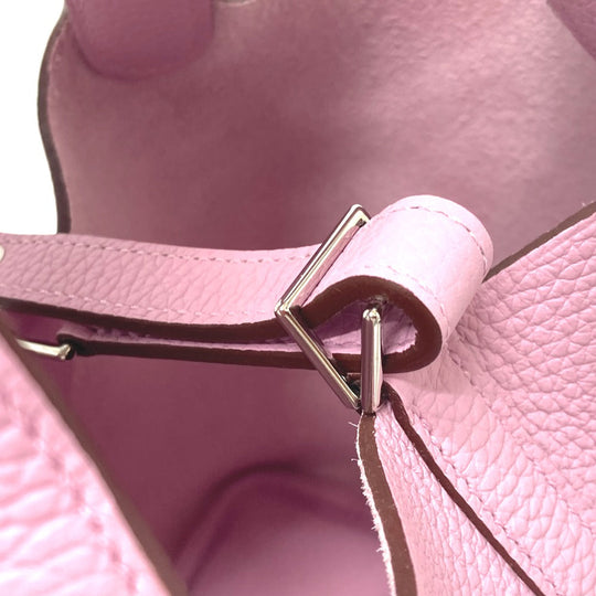 HERMES Handbag Taurillon Clemence pink Picotan Lock PM