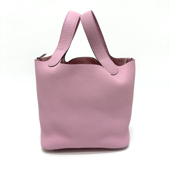 HERMES Handbag Taurillon Clemence pink Picotin Lock PM 18 Women Used Authentic