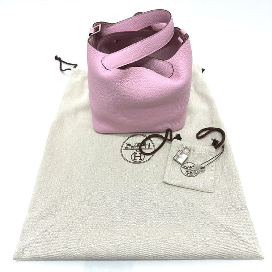 HERMES Handbag Taurillon Clemence pink Picotin Lock PM 18 Women Used Authentic