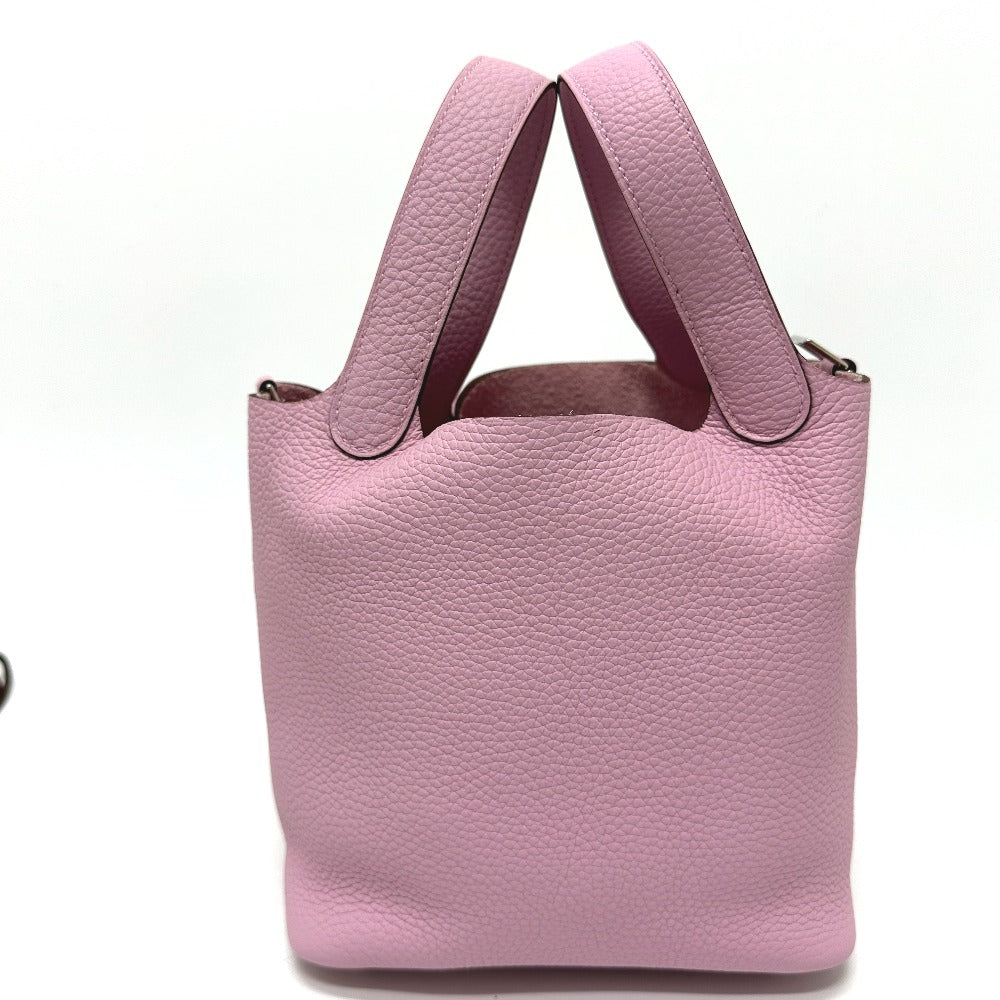 HERMES Handbag Taurillon Clemence pink Picotin Lock PM 18 Women Used Authentic