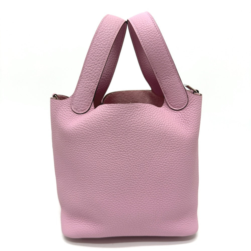 HERMES Handbag Taurillon Clemence pink Picotin Lock PM 18 Women Used Authentic