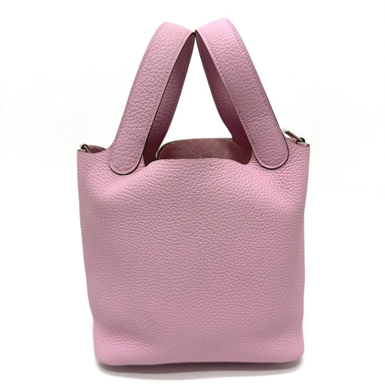 HERMES Handbag Taurillon Clemence pink Picotin Lock PM 18 Women Used Authentic