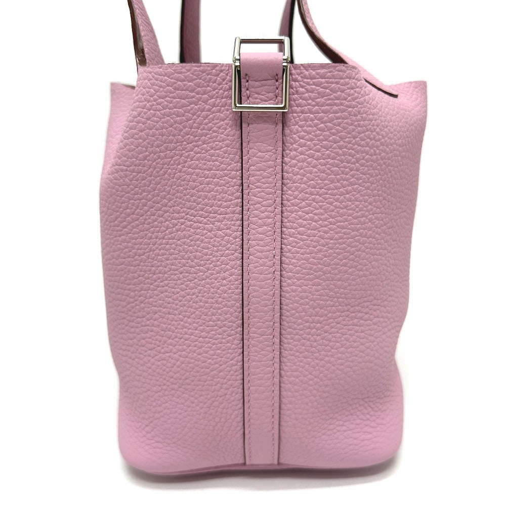 HERMES Handbag Taurillon Clemence pink Picotin Lock PM 18 Women Used Authentic