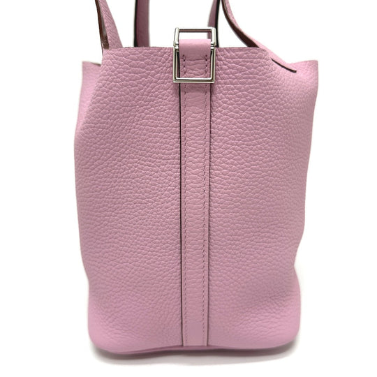 HERMES Handbag Taurillon Clemence pink Picotin Lock PM 18 Women Used Authentic