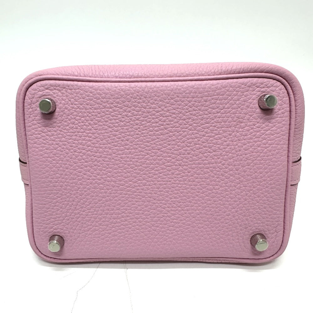 HERMES Handbag Taurillon Clemence pink Picotin Lock PM 18 Women Used Authentic