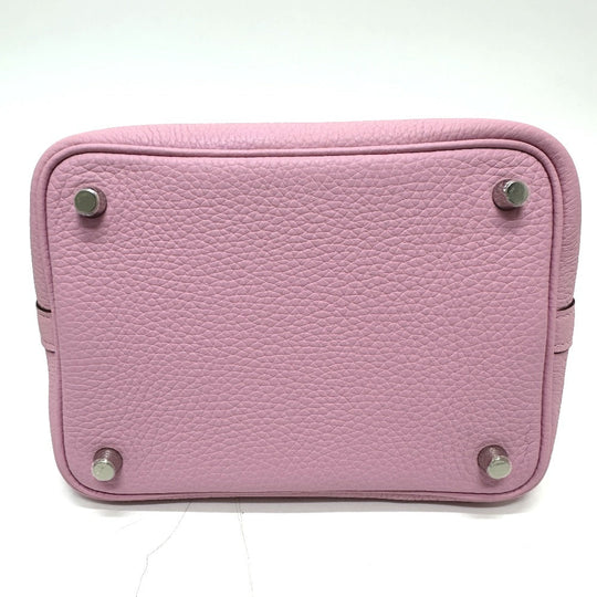 HERMES Handbag Taurillon Clemence pink Picotin Lock PM 18 Women Used Authentic
