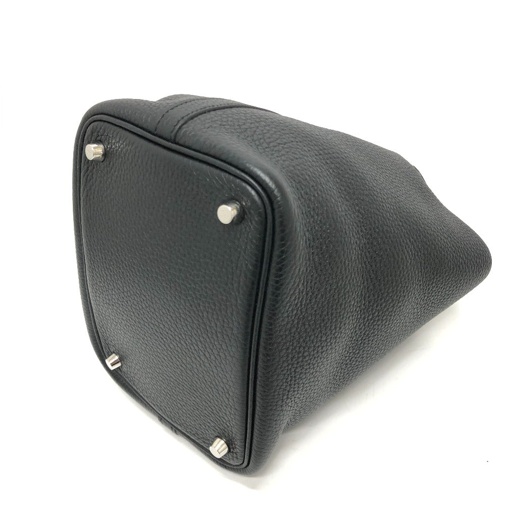 HERMES Handbag leather black Picotan Lock PM