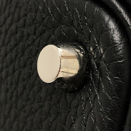HERMES Handbag leather black Picotan Lock PM