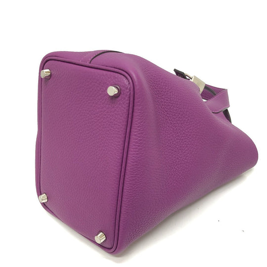 HERMES Handbag leather purple Picotan Lock PM