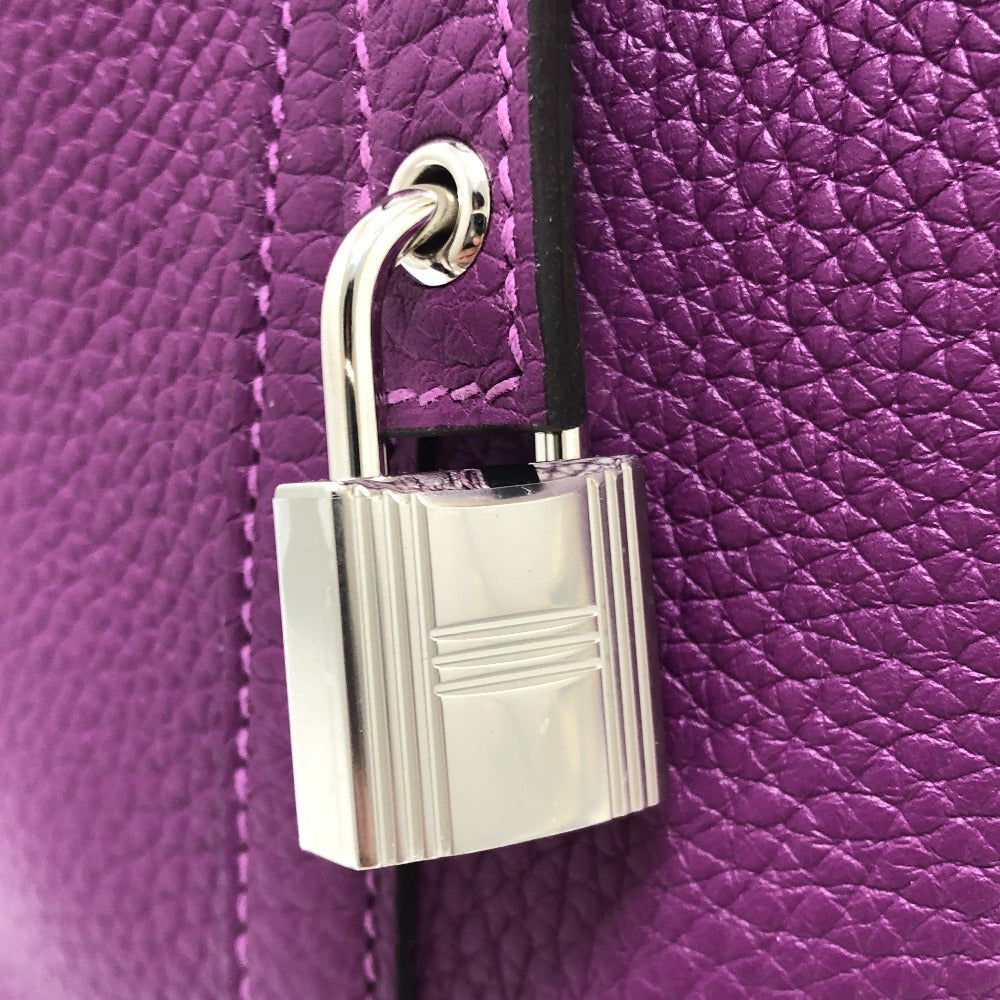 HERMES Handbag leather purple Picotan Lock PM