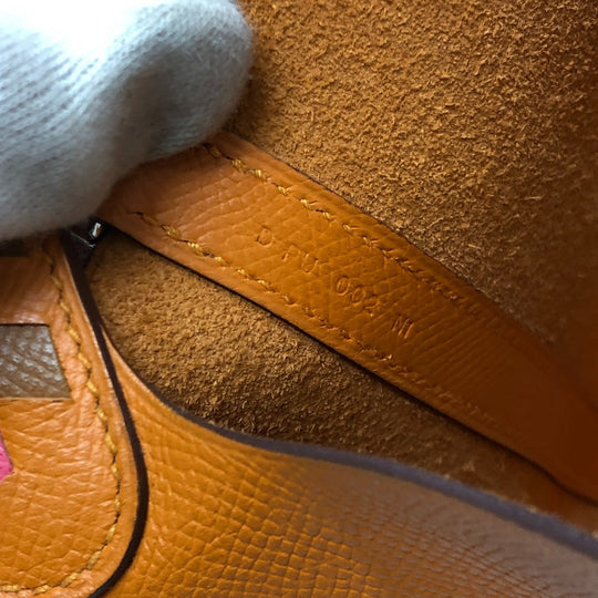 HERMES Handbag Epsom Orange Picotan Lock PM Tresage