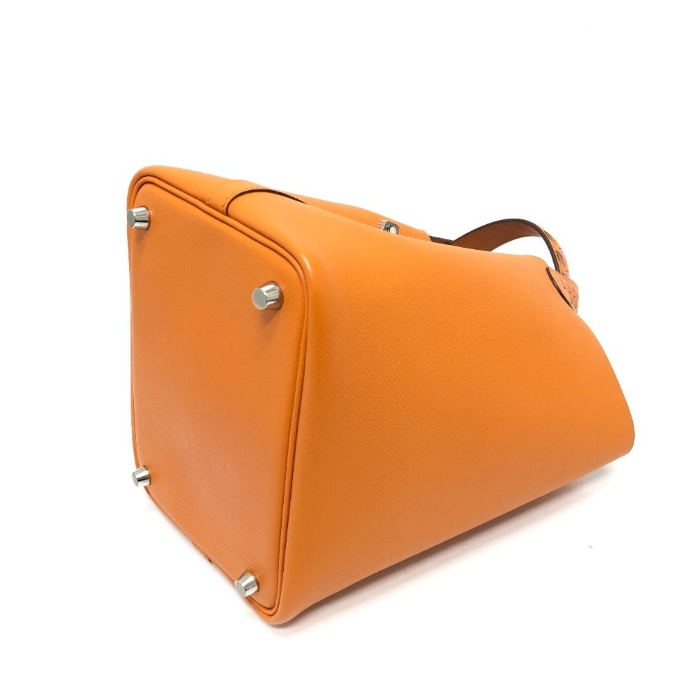 HERMES Handbag Epsom Orange Picotan Lock PM Tresage