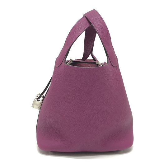 HERMES Handbag Togo purple Picotan Lock PM