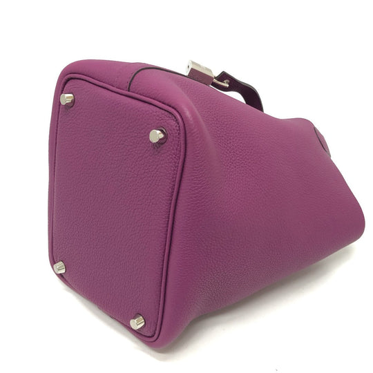 HERMES Handbag Togo purple Picotan Lock PM