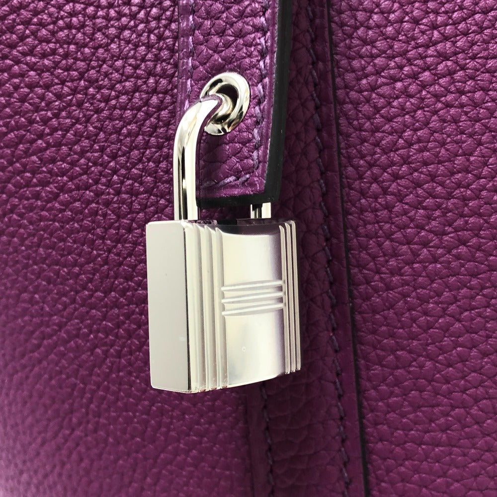 HERMES Handbag Togo purple Picotan Lock PM
