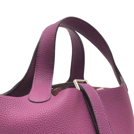 HERMES Handbag Togo purple Picotan Lock PM