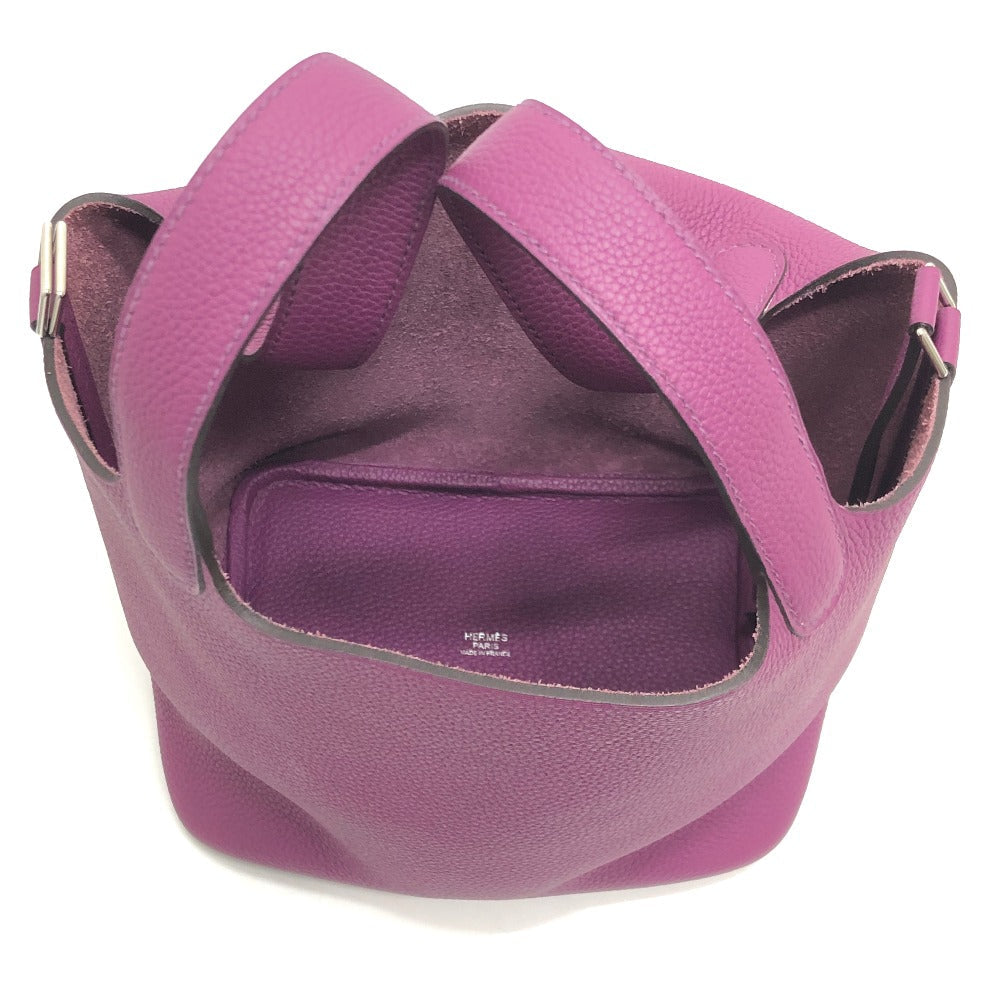 HERMES Handbag Togo purple Picotan Lock PM