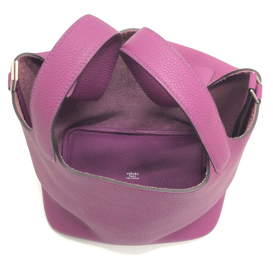 HERMES Handbag Togo purple Picotan Lock PM