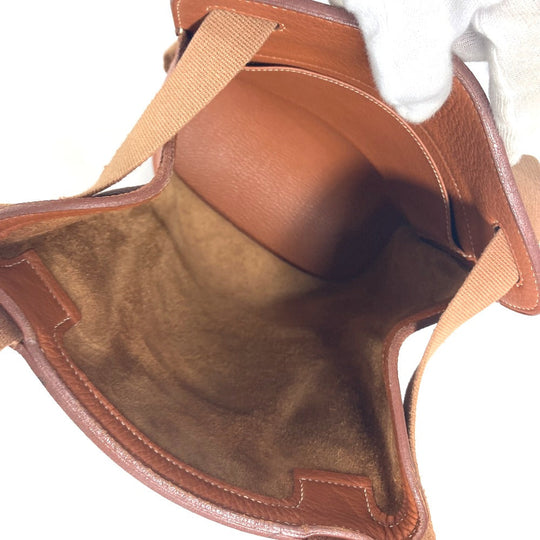 HERMES Backpack leather Brown Sherpa PM Women Used Authentic