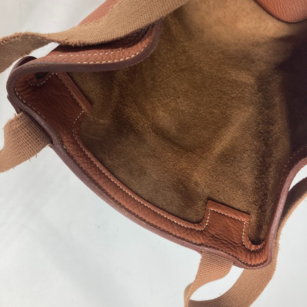 HERMES Backpack leather Brown Sherpa PM Women Used Authentic