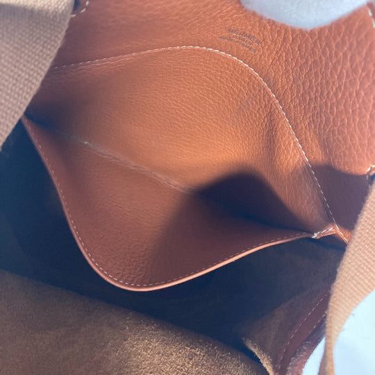 HERMES Backpack leather Brown Sherpa PM Women Used Authentic