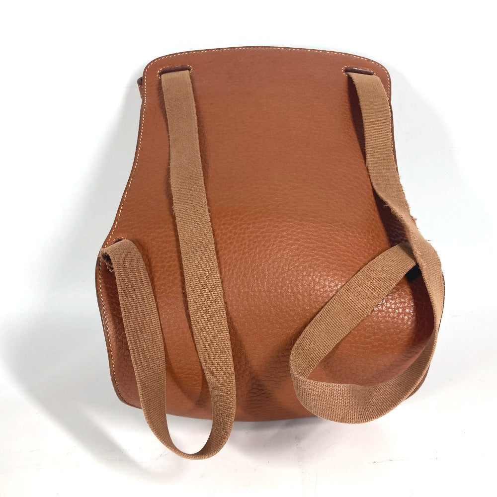 HERMES Backpack leather Brown Sherpa PM Women Used Authentic